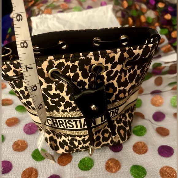 Dior Leopard Pattern Bucket Bag/Shoulder Bag/Crossbody Bag GWP - Picture 10 of 15